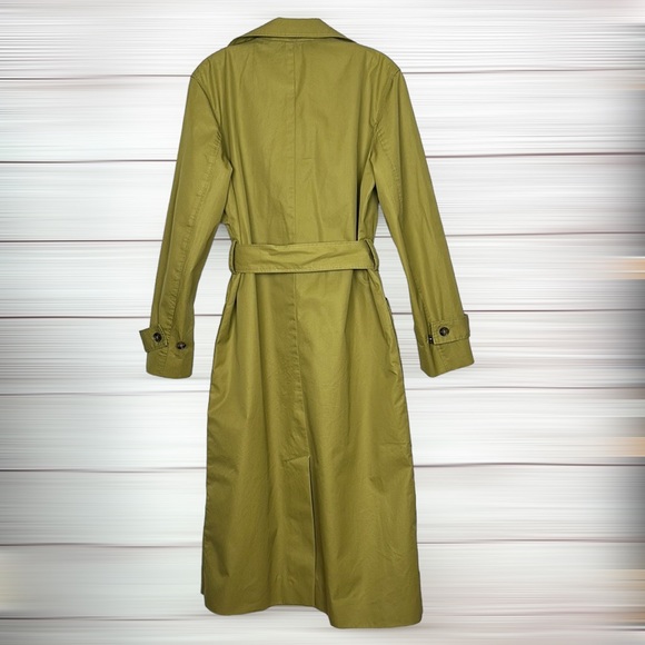 CLOSET CLEAR OUT! Offers welcome! COS Olive Cotton Twill Trench Coat Belted - Picture 11 of 16